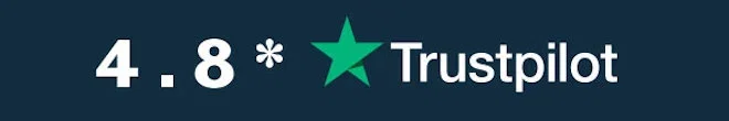 Trustpilot score and logo