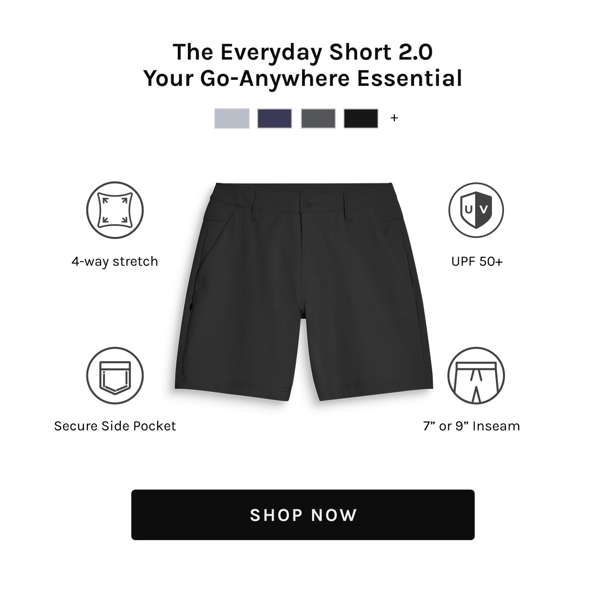 The Everyday Short 2.0 | Your Go-Anywhere Essential | Shop Now