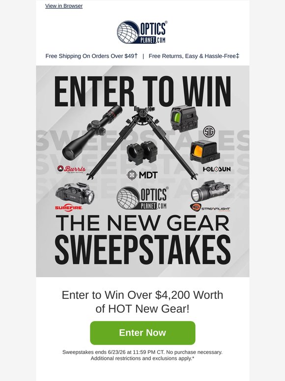🗣️ The New Gear Sweepstakes