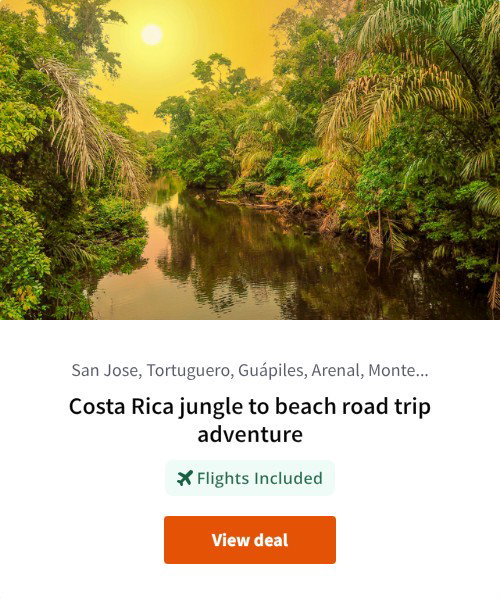 Costa Rica jungle to beach road trip adventure