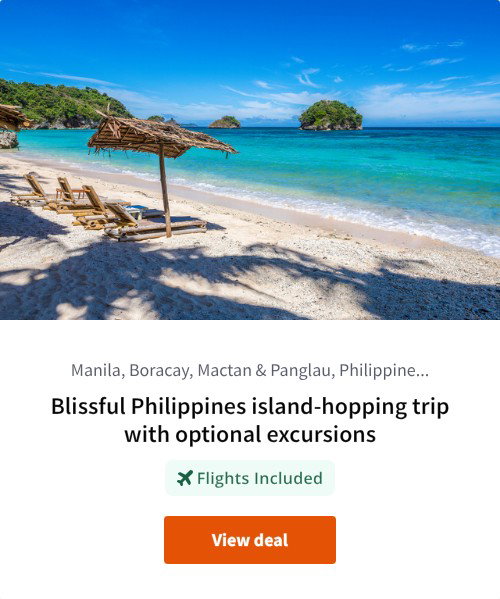 Blissful Philippines island-hopping trip with optional excursions