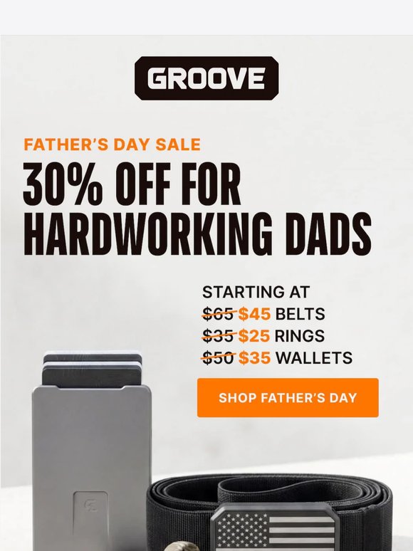 Father’s Day Deals: $25 Rings | $45 Belts | $35 Wallets