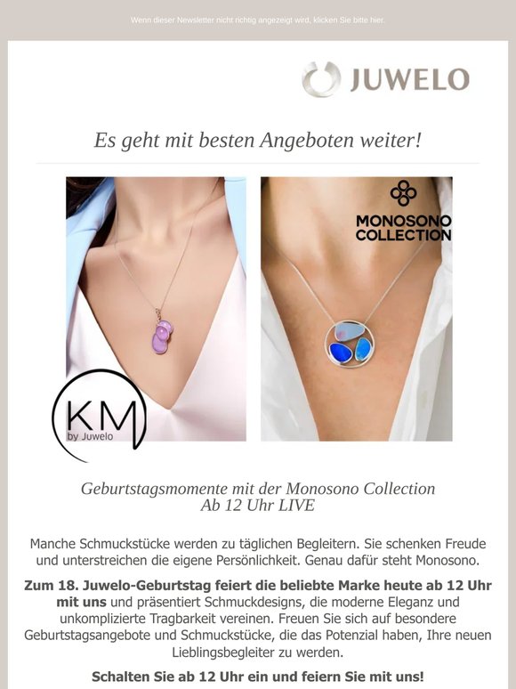 🎉Jubelangebote bei MONOSONO und KM by Juwelo