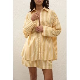Faithfull The Brand Clemente Shirt Orozco Stripe Mustard