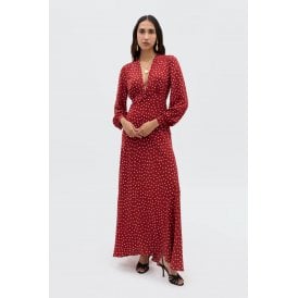 Rixo Emory Dress Layla Dot Red