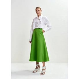 Essentiel Antwerp Julio Over The Knee Skirt Spirulina Green 