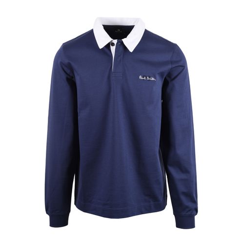 PAUL SMITH CASUAL FIT RUGBY TOP INKY BLUE