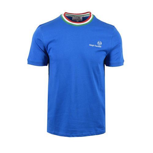 SERGIO TACCHINI RAINER FC T-SHIRT STRING BLUE/FERN GREEN/ADRENALINE RED
