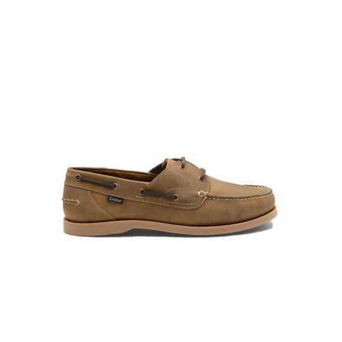 LOAKE PADSTOW BOAT SHOE BROWN NUBUCK