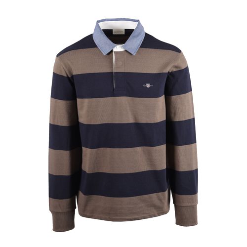 GANT STRIPE HEAVY RUGGER FADED TAUPE