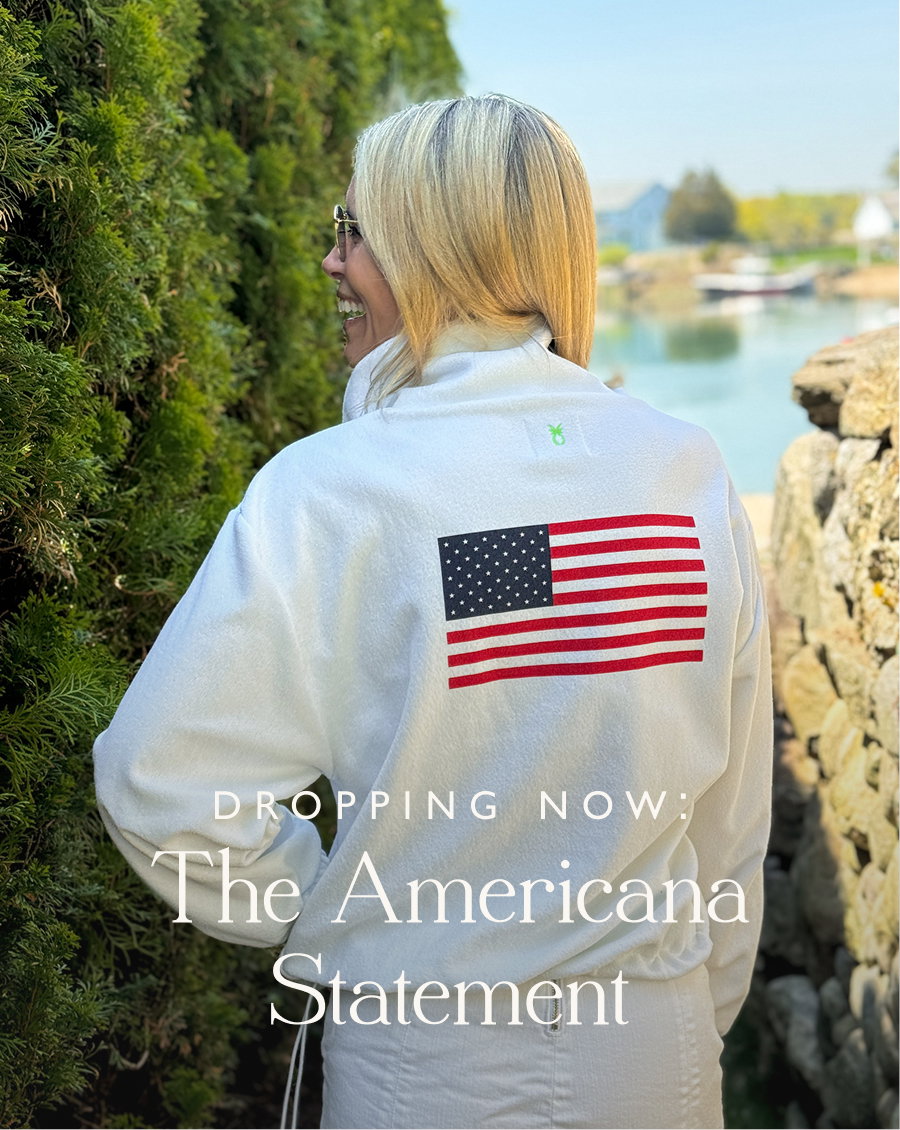 Dropping Now: The Americana Statement Our sellout Hartley Pullover is back with a bold, ode-to-the-USA statement. From the picnic to the parade, this is Summer's Americana piece. With America turning 250, there's never been a better moment to wear it.  Shop the Drop