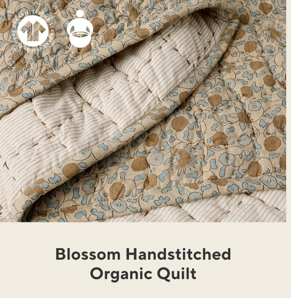 Blossom Handstitched Organic Quilt
