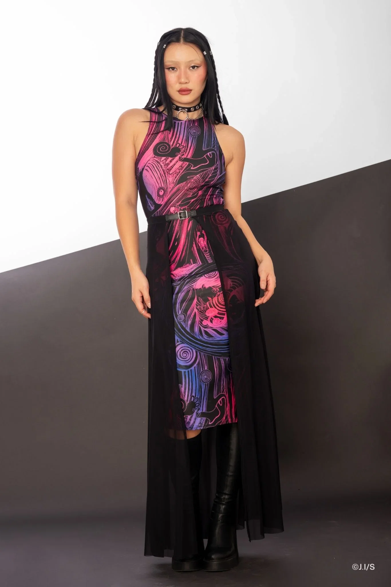 Image of Coiling Chapters Racer Bodycon Dress