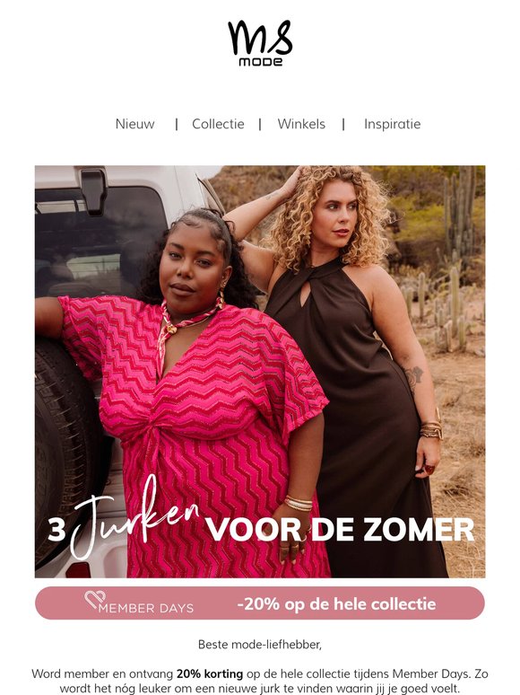 Shop je favoriete jurken met 20% korting👗