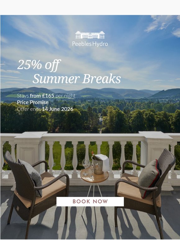 Summer stays: 25% off ends Sunday