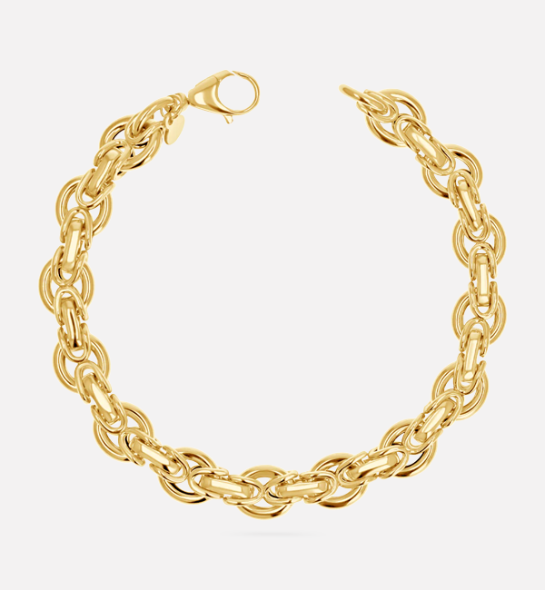 Crescent Weave Link Chain Bracelet