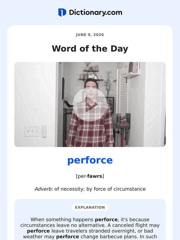 "Perforce," There Was No Choice