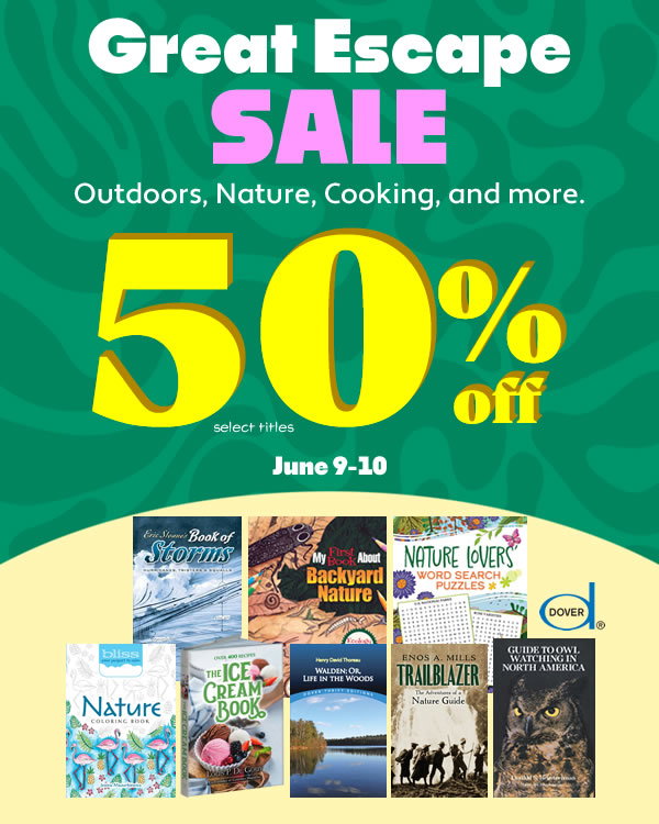  Great Escape Sale: 50% off select Outdoors, Nature and Cooking