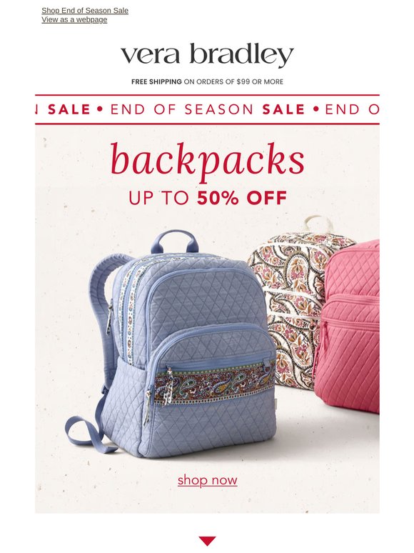 Up to 50% off backpacks 🎒🖤