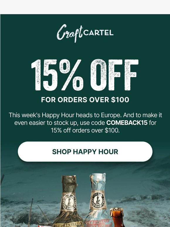 15% Off European Imports 🍺