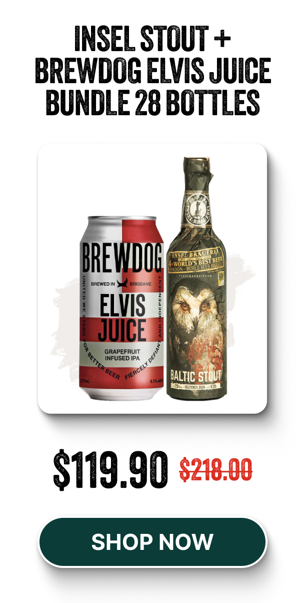 Bundle Buy (Insel Brauerei Baltic Style Imperial Stout 7.5% – 12 Pk + Brewdog Elvis Juice Grapefruit Infused IPA 6.5% – 16 Pk)