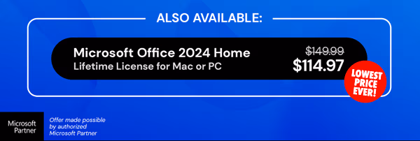 Microsoft Office 2024 Home for Mac or PC: One-Time Purchase