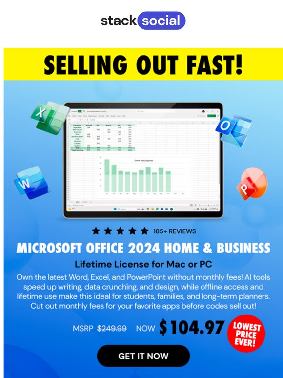 Microsoft Office '24 | AI-Powered Apps for $120!