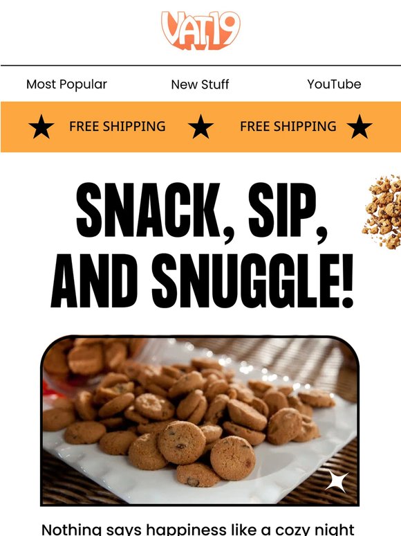 Your official invite to Snack & Snuggle HQ.