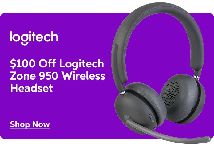 $100 Off Logitech Zone 950 Wireless Headset