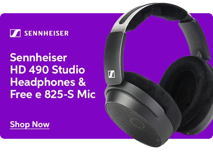 Sennheiser HD 490 Studio Headphones & Free e 825-S Mic