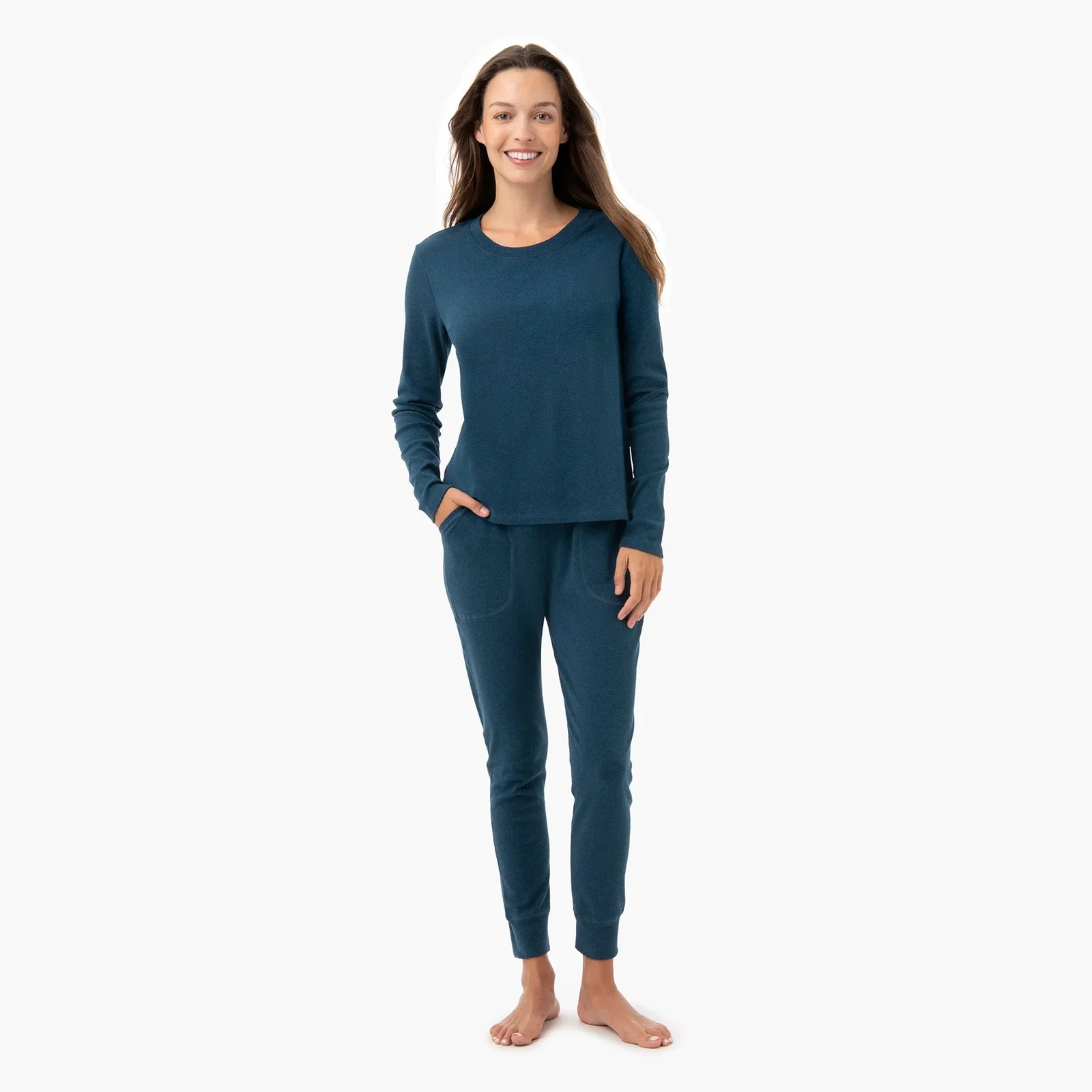 Organic Tapered Jogger - Teal