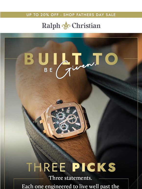 🎁 3 watches Dad will actually love - for up to 20% off!