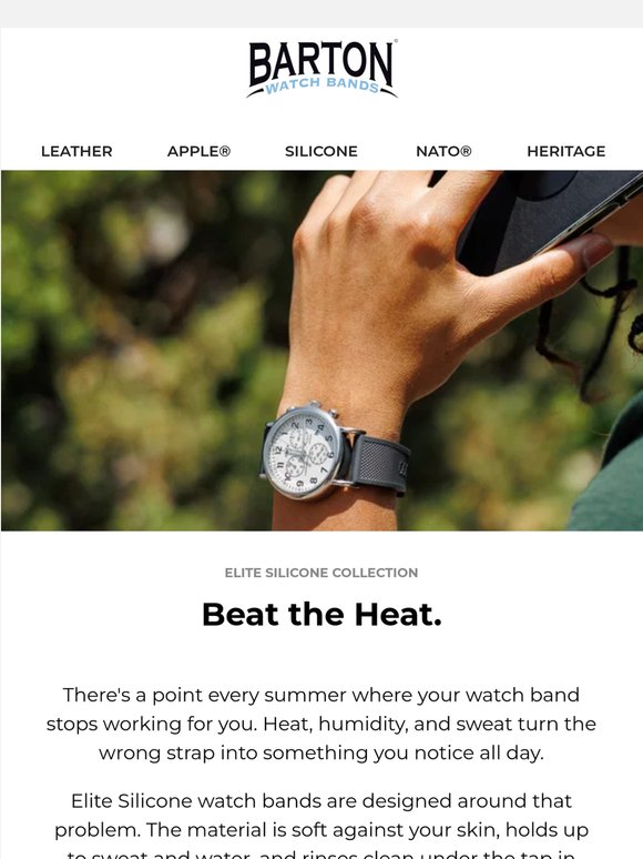 The watch band built for hot, sweaty days