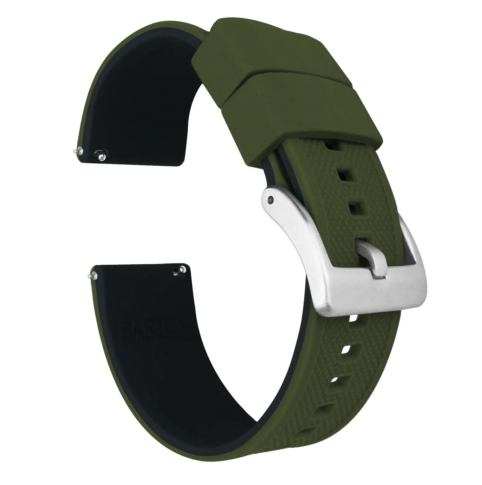 Image of Army Green Top Black Bottom Elite Silicone Watch Band