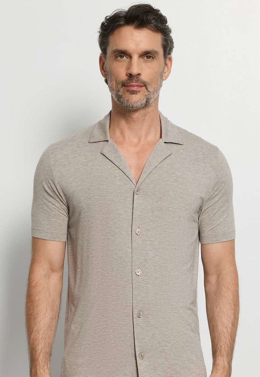 Casuals  Notch Collar Button Front Shirt