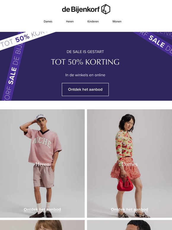 Tot 50% korting | De Sale is gestart
