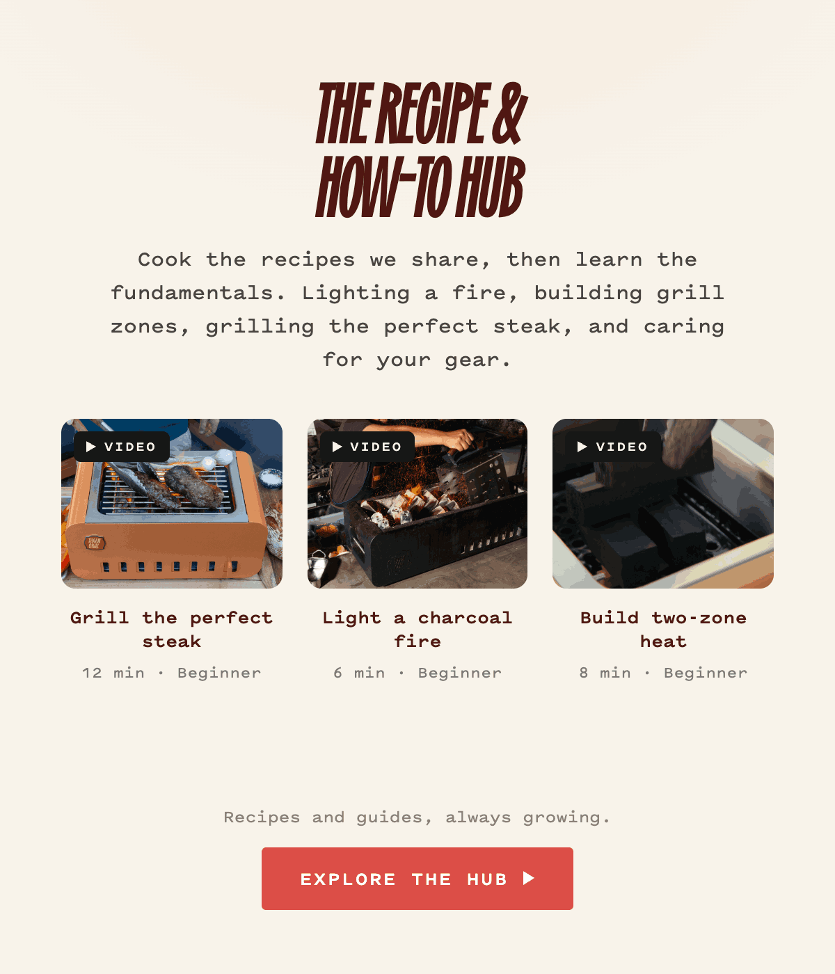 Recipe and How-To Hub is Live