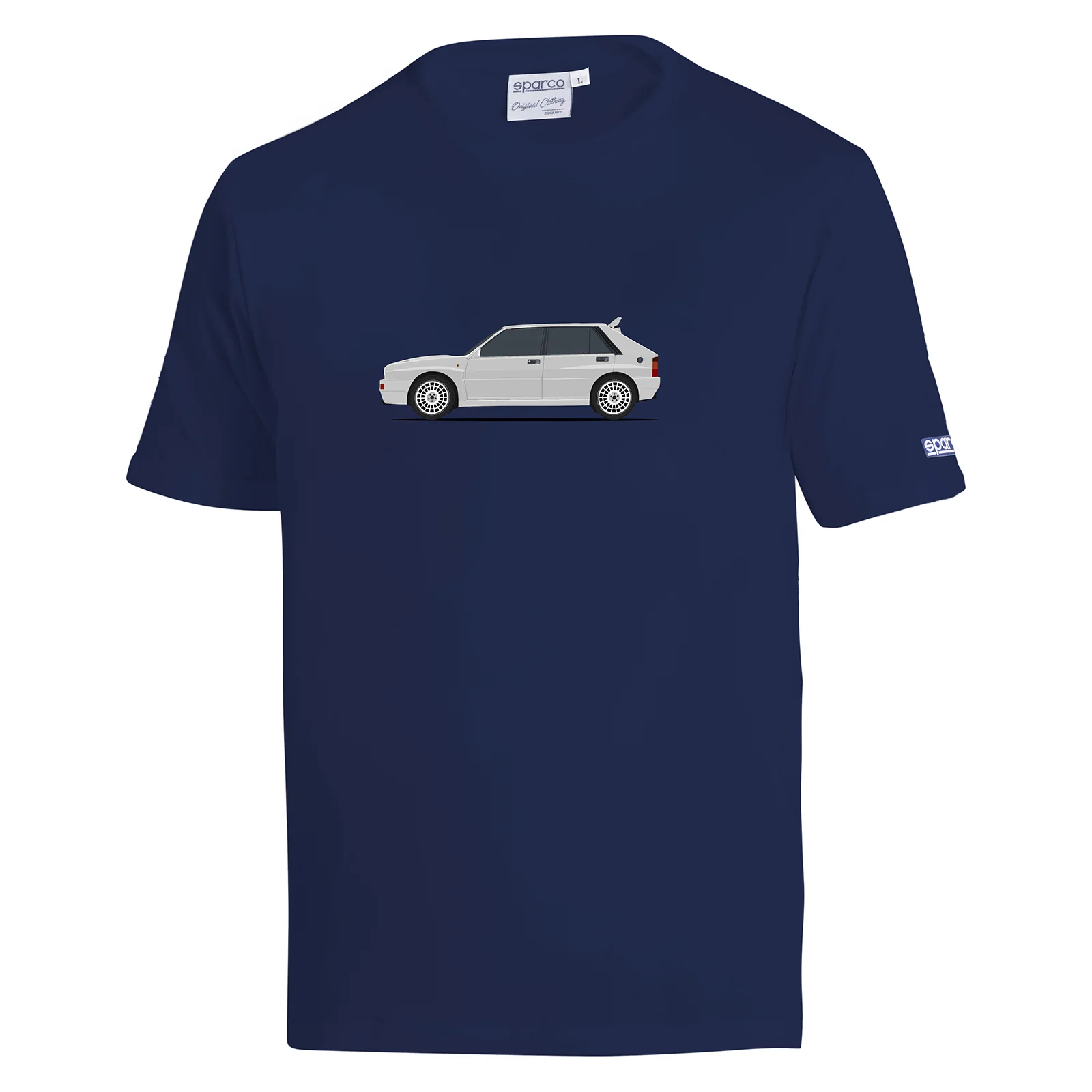 T-shirt Lancia Delta HF Bleu Blanc