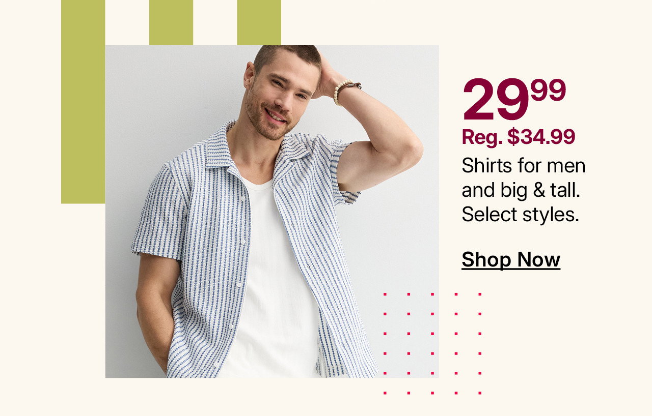 $29.99 shirts for men and big & tall