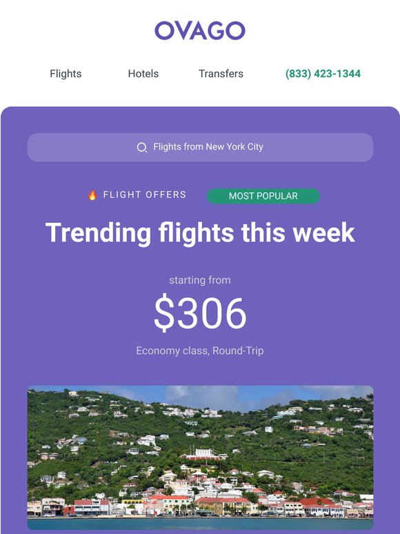 ✈️ Most-booked fares from New York City – from $306