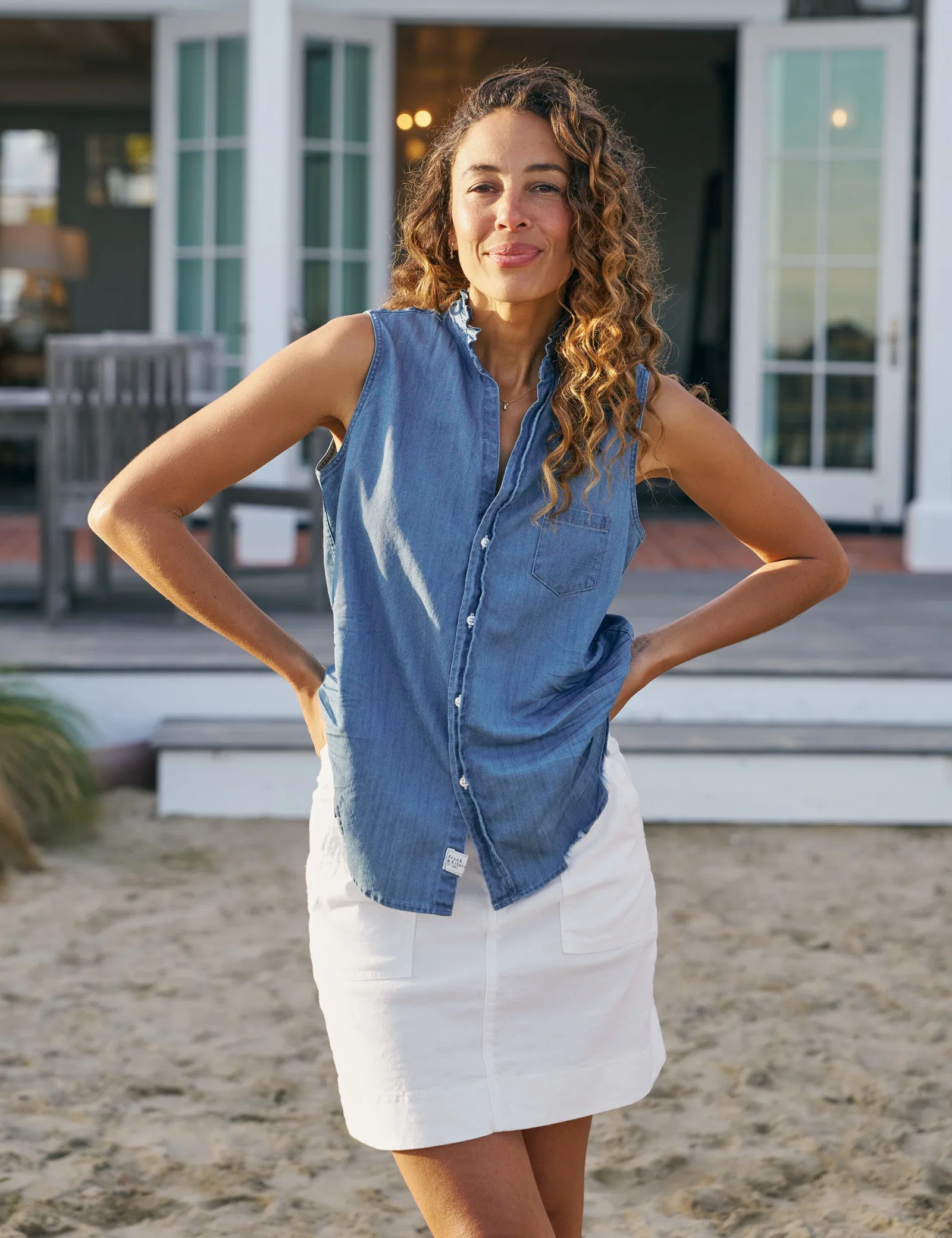 Image of FIONA RUFFLE Vintage Stonewashed Indigo, Famous Denim