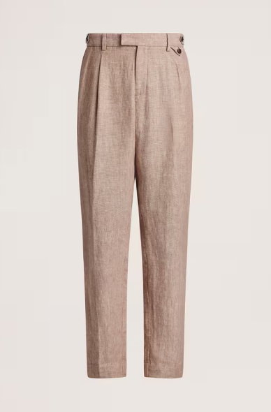 Wade Pleat Front Linen Pant