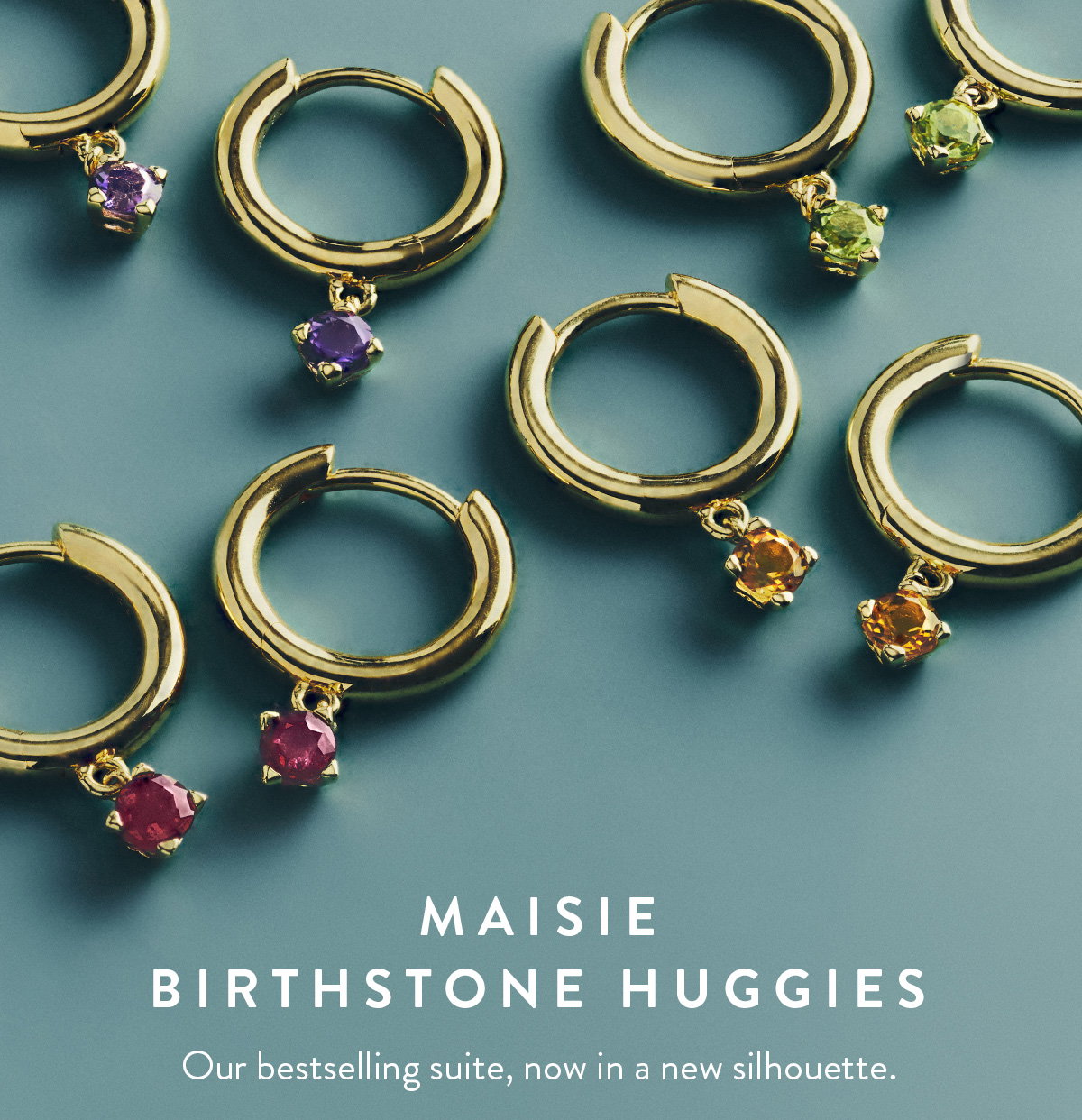Maisie Birthstone Huggies