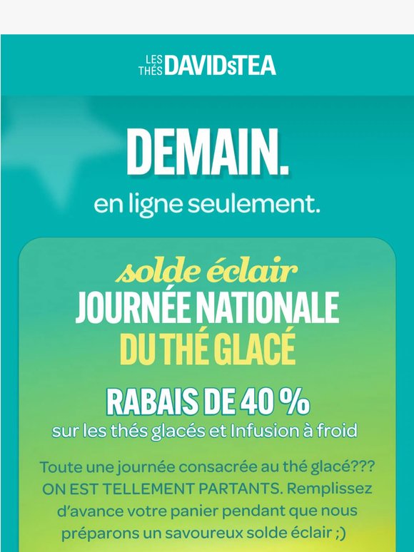 DEMAIN ⚡️ Solde éclair ⚡️