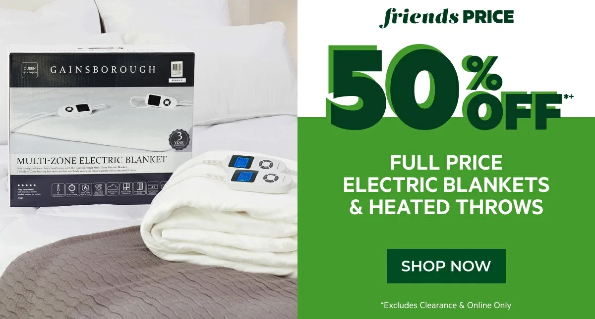 electric blankets & heated throws