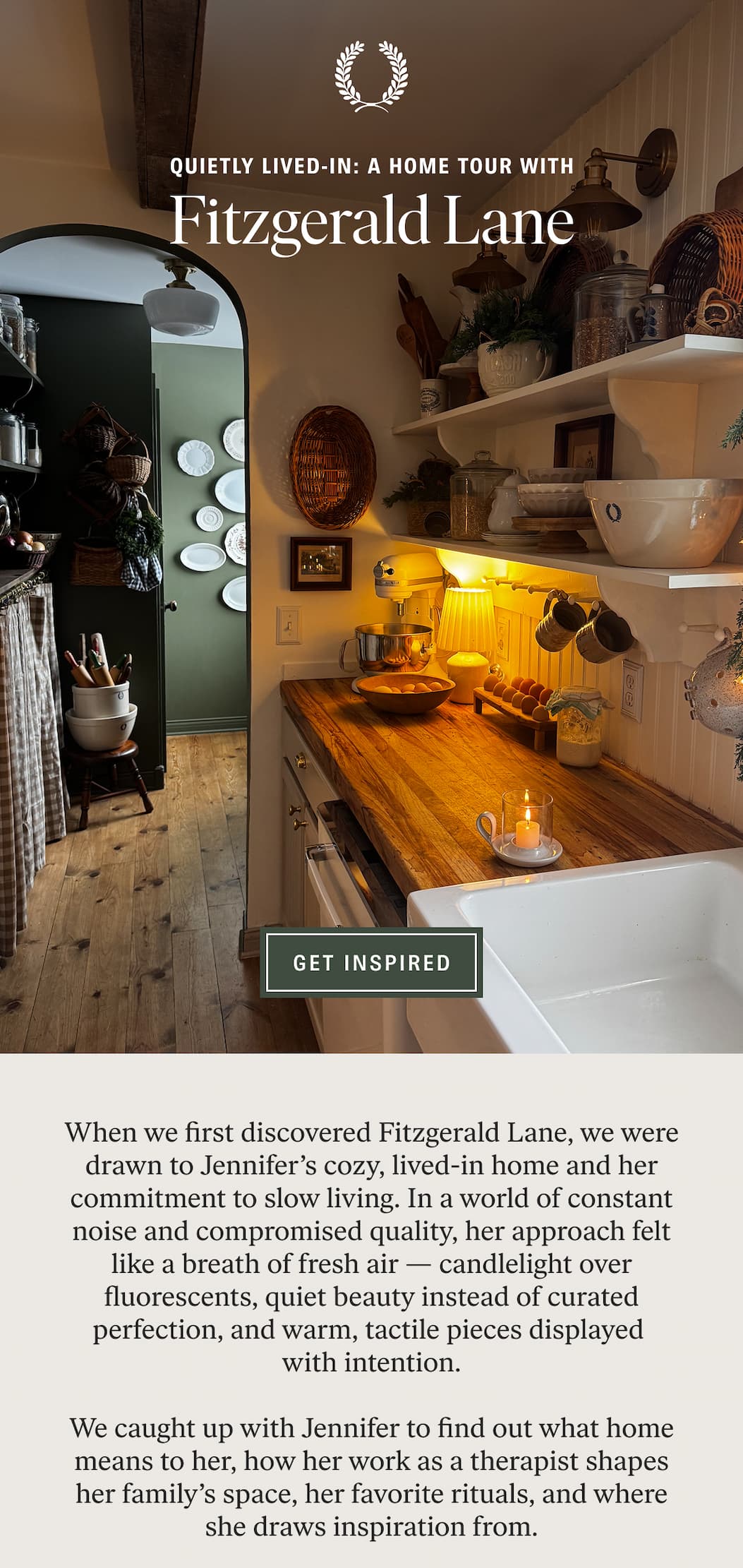Quietly Lived-in: A Home Tour with Fitzgerald Lane - Get Inspired