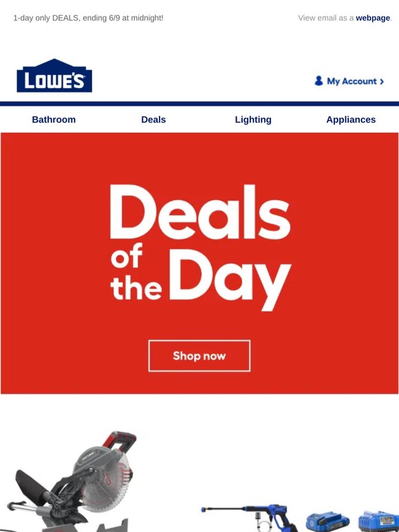 Big savings. One day only.
