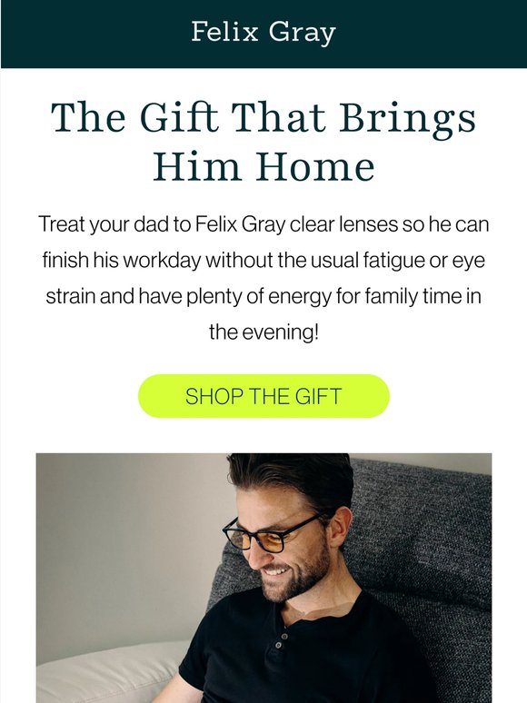 The gift that allows him to come home energized