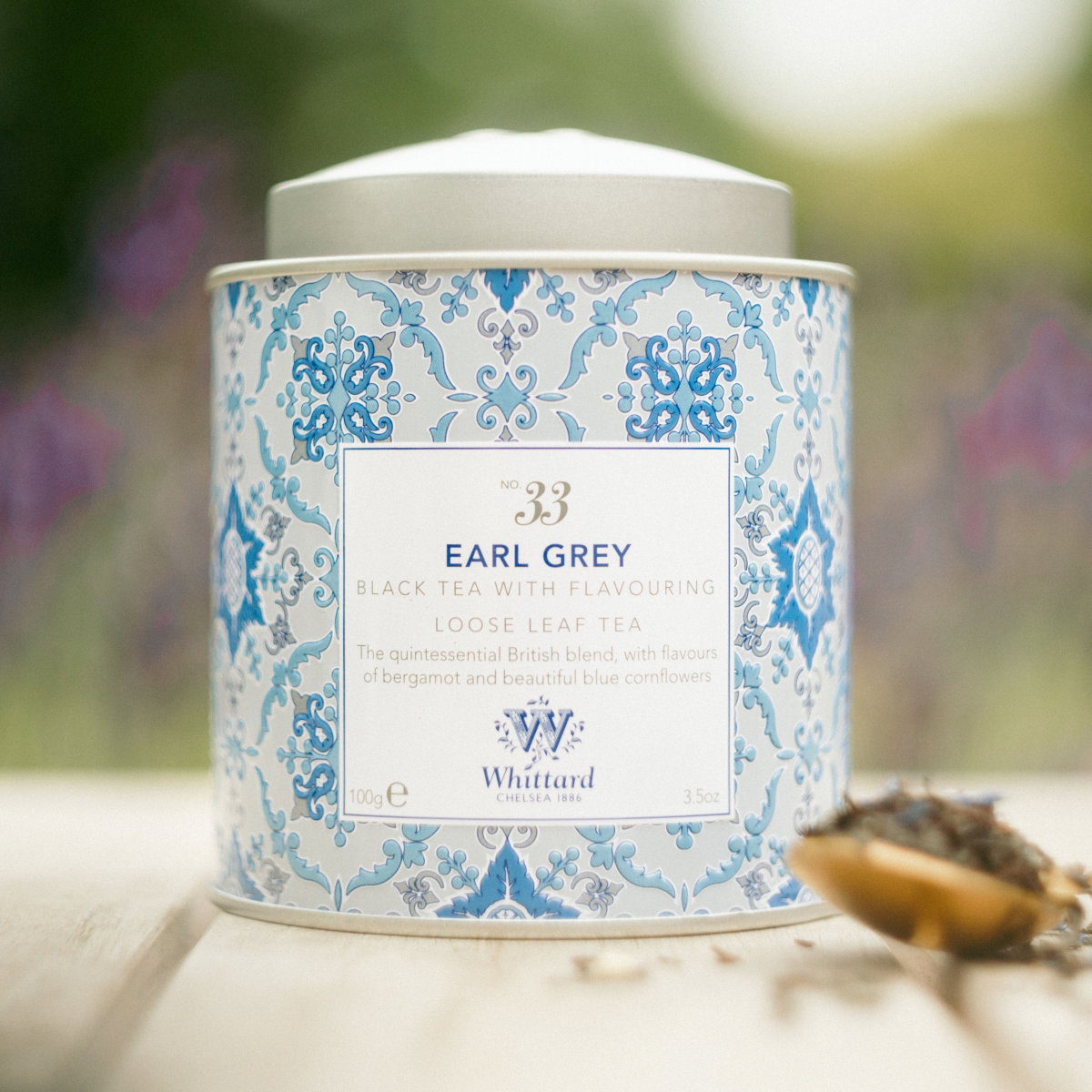 image of earl grey loose tea caddy
