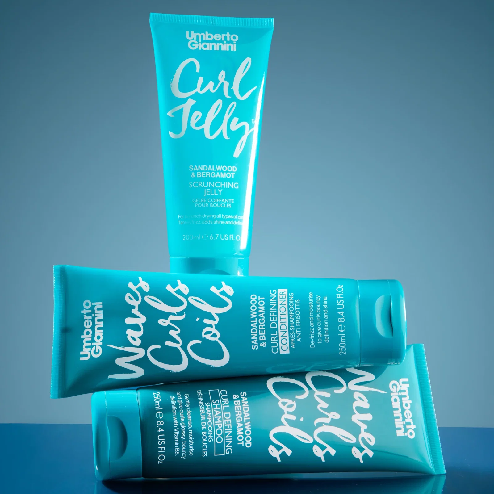Image of Curl Jelly Trio Bergamot & Sandalwood